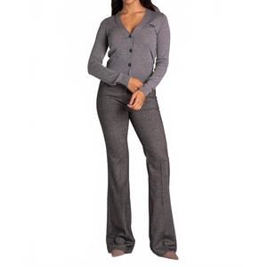 NEW N°21 v-neck cardigan with logo in grey